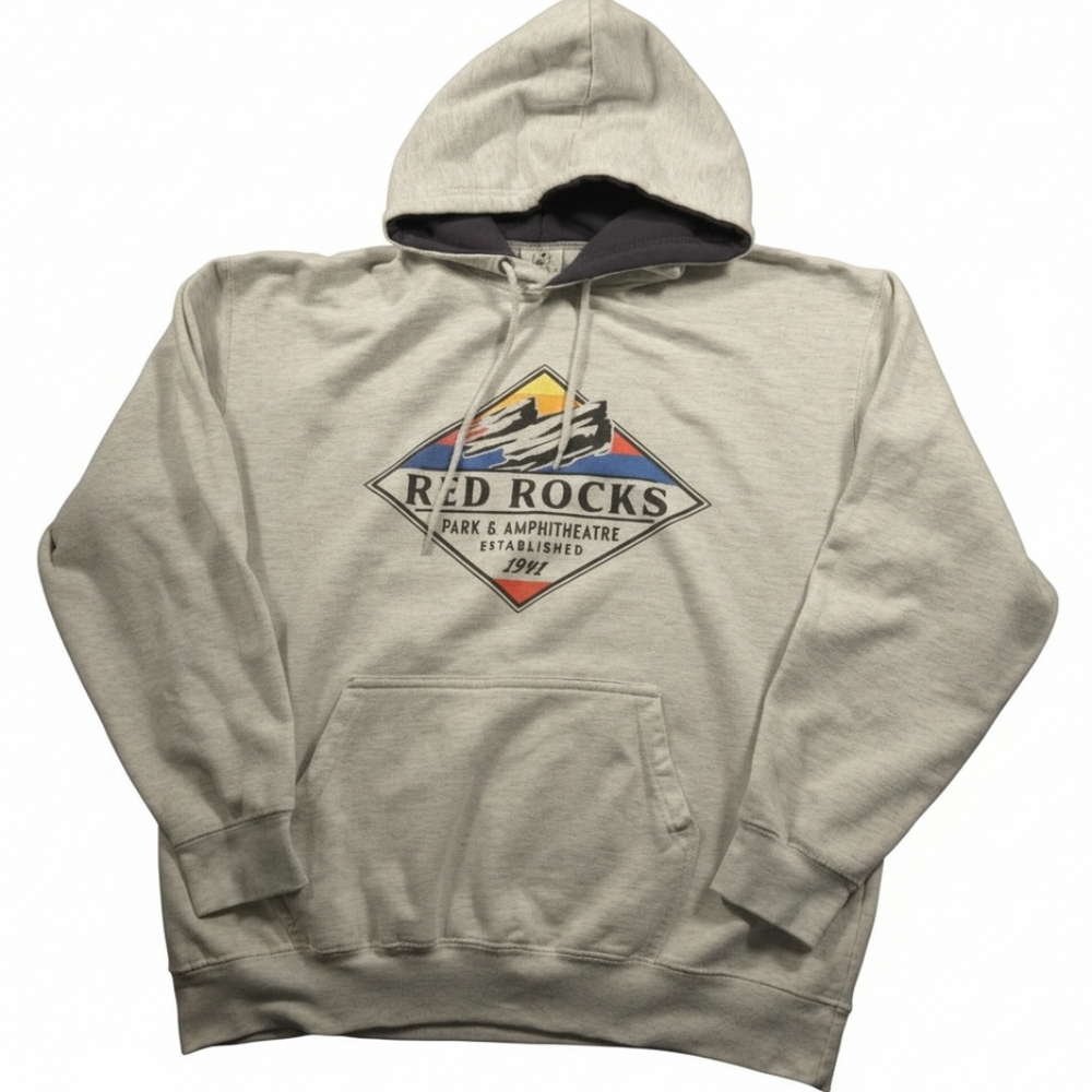 ​Red Rocks Park & Amphitheatre Hoodie Heather Gray Prairie‎ Mountain XL